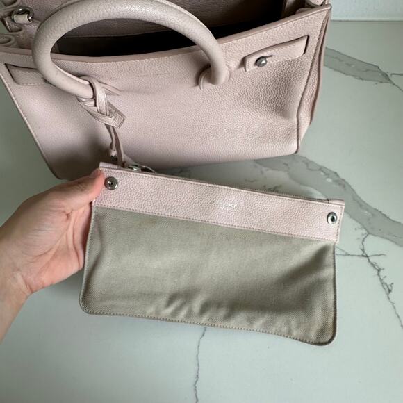 Yves Saint Laurent Rose Pink Grained Calfskin Leather Baby Sac De Jour Bag - Picture 9 of 14